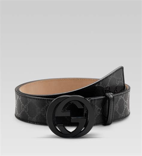 gucci black belt men's|gucci belt men's black imprime.